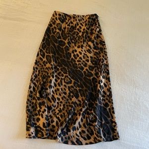 Animal Print Midi Skirt